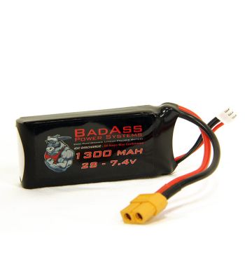 BadAss 45C 1300mah 2S LiPo Battery