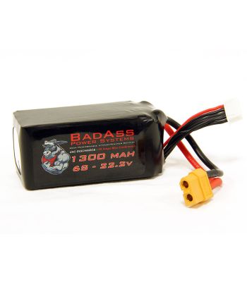 BadAss 45C 1300mah 6S LiPo Battery