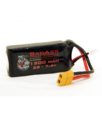 BadAss 45C 1500mah 2S LiPo Battery