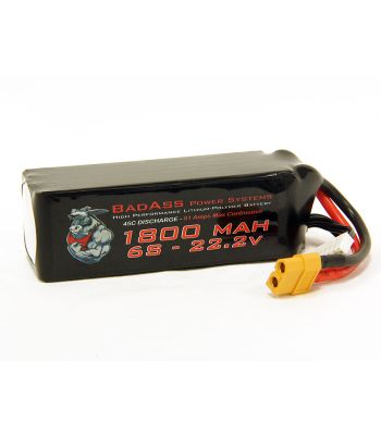 BadAss 45C 1800mah 6S LiPo Battery