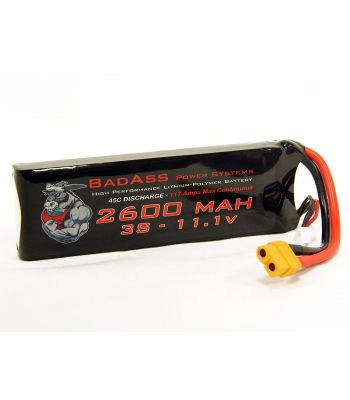 BadAss 45C 2600mah 3S LiPo Battery