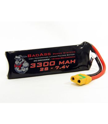 BadAss 45C 3300mah 2S LiPo Battery