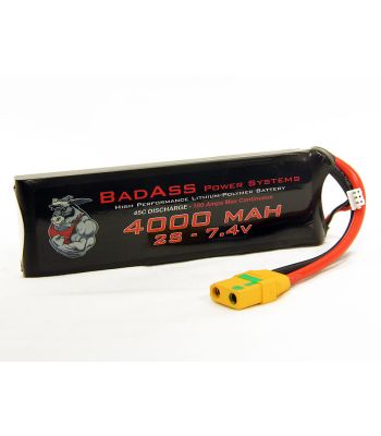 BadAss 45C 4000mah 2S LiPo Battery