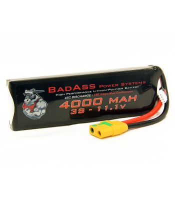BadAss 45C 4000mah 3S LiPo Battery