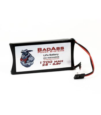 BadAss 25C 1700mah 2S LiFe Battery