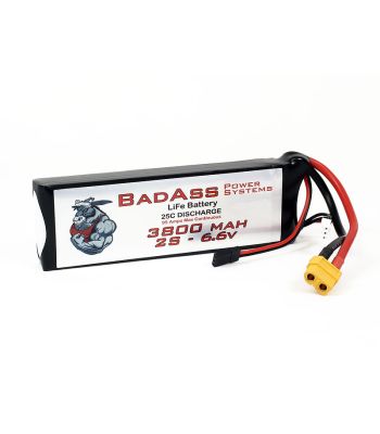 BadAss 25C 3800mah 2S LiFe Battery