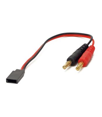 Charge Harness Cable, 4mm Banana to Futaba Rx