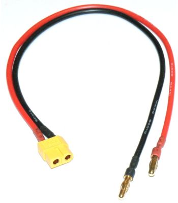 ToolkitRC Charger Input Cable, 4mm Banana Plugs to XT60 Female
