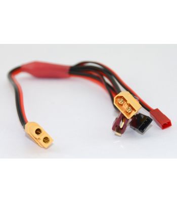 ToolkitRC Charger Output Cable with XT60, T-Plug, JST-BEC, Servo Plug