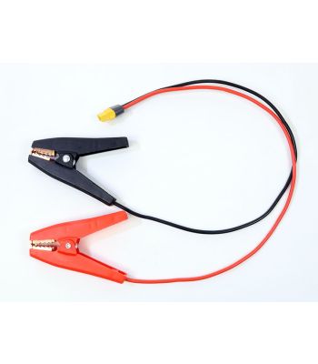 Battery Charger Power Cable with Battery Clamp Connectors