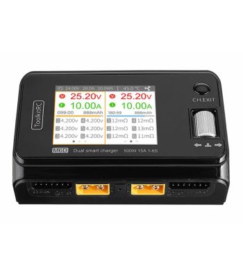 ToolkitRC M6D 500w 15A Dual Channel Mini Smart Charger