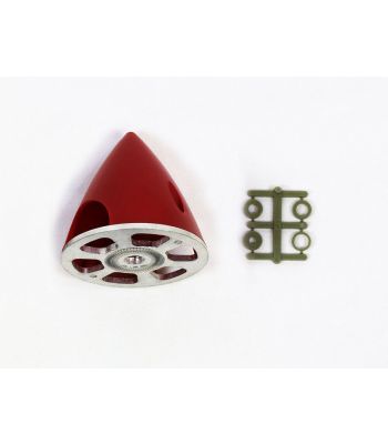 Reverse Pitch Plastic Spinner with Aluminum Backplate, 57mm (2-1/4