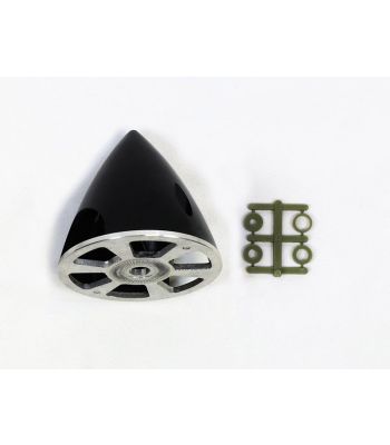 Reverse Pitch Plastic Spinner with Aluminum Backplate, 63mm (2-1/2