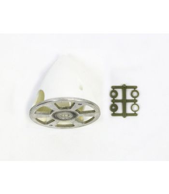 Reverse Pitch Plastic Spinner with Aluminum Backplate, 63mm (2-1/2