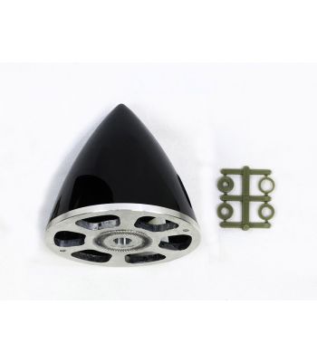 Reverse Pitch Plastic Spinner with Aluminum Backplate, 70mm (2-3/4