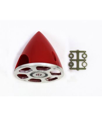Reverse Pitch Plastic Spinner with Aluminum Backplate, 70mm (2-3/4