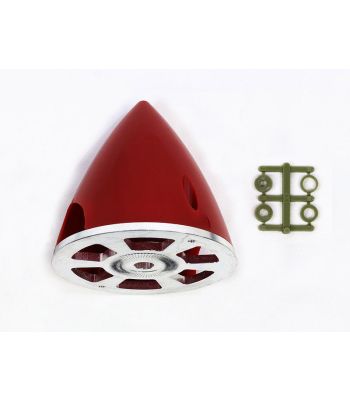 Reverse Pitch Plastic Spinner with Aluminum Backplate, 75mm (3