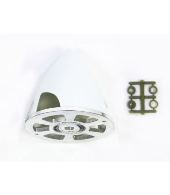 Reverse Pitch Plastic Spinner with Aluminum Backplate, 75mm (3